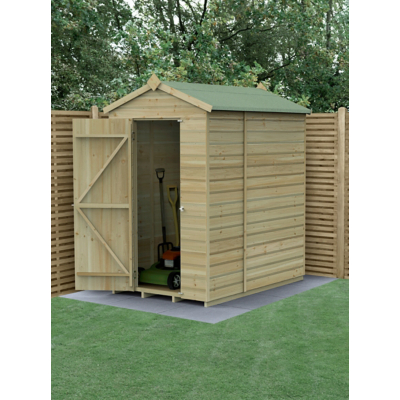 6' x 4' Forest Beckwood 25yr Guarantee Shiplap Pressure Treated Windowless Apex Wooden Shed (1.88m x 1.34m)