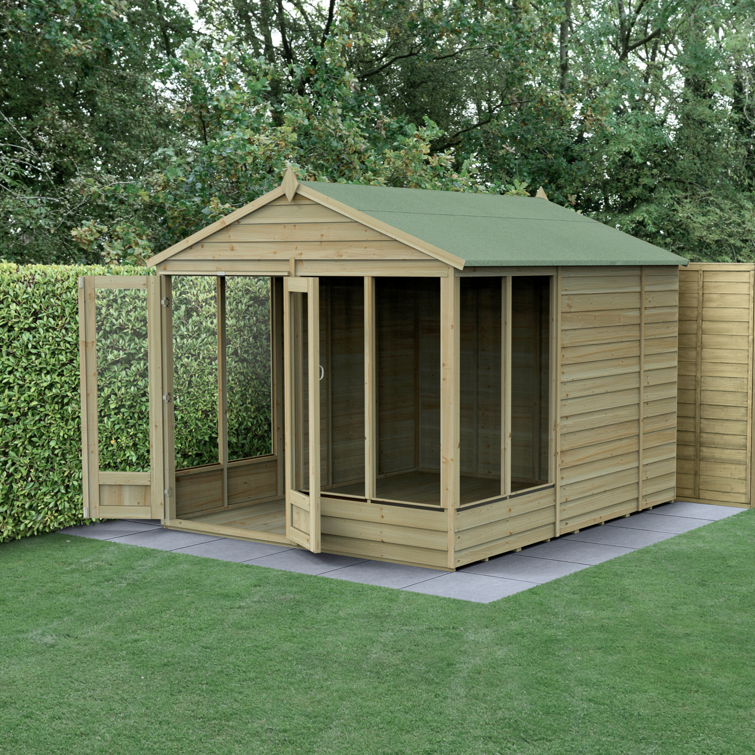 Forest Garden Brown 4Life Apex 6 Window 8X10 Summerhouse
