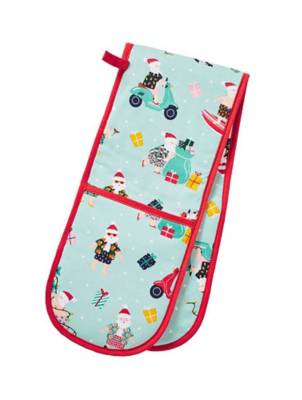 Ulster Weavers Sunny Santa 100 Cotton Double Oven Glove Home