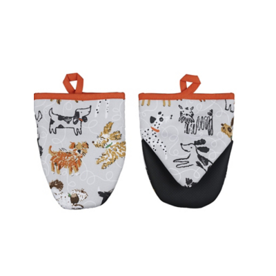 George Ulster Weavers Dog Days 100% Cotton Micro Mitt - Pair - Grey