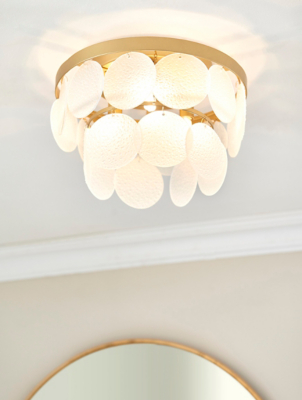 Melia Gold 3Light Flush Ceiling Light Home at ASDA