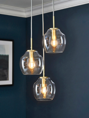 Tabitha Gold 3Light Cluster Ceiling Fitting Home at ASDA