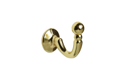 Speedy Bright Brass Palma Ball Tieback Hooks Pk 2