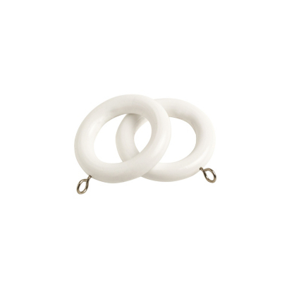 Speedy White Victory Wood 28mm Rings - Pack of 6