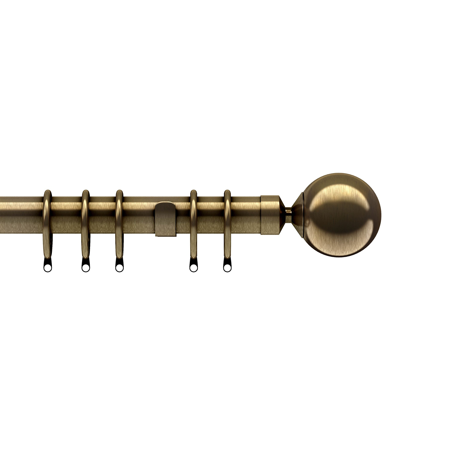 George Brass Speedy Antique Nikola Ball 28Mm Pole Set