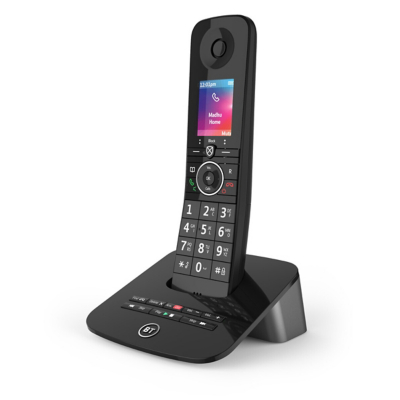 British Telecom D93RWS00 DECT telephone Caller ID Black