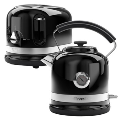 ARPK31 Moderna Cordless Kettle and 2 Slice Toaster Set, Stainless Steel Body, Black - Ariete