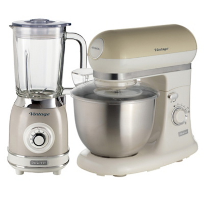 George Cream Ariete Vintage Glass Jug Blender & Stand Mixer Set 5.5L