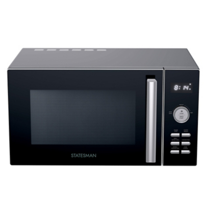 George Black & Grey Statesman 900W Black/Silver Digital Combination Microwave 30L
