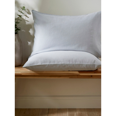 George Martex Touch of Linen Ice Blue Pillowcase Pair - Light Blue