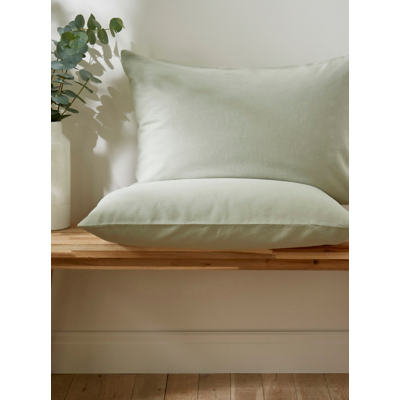 George Martex Touch of Linen Pistachio Green Pillowcase Pair - Light Khaki