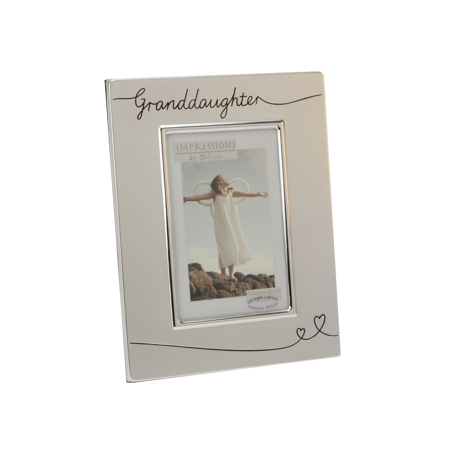 George Silver Celebrations 2-Tone Plated Photo Frame - Granddaughter