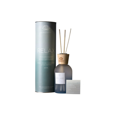 Serenity Unisex Relax Diffuser Rose, Cardamon & Pink Pepper 220ml