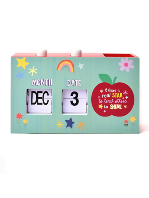 Cheerfull Desk Calendar Press Button Home at ASDA