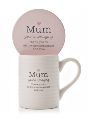 Celebrations Mum Mug & Coaster Set Home at ASDA