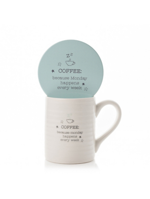 Celebrations Monday Coffee Mug & Coaster Home at ASDA