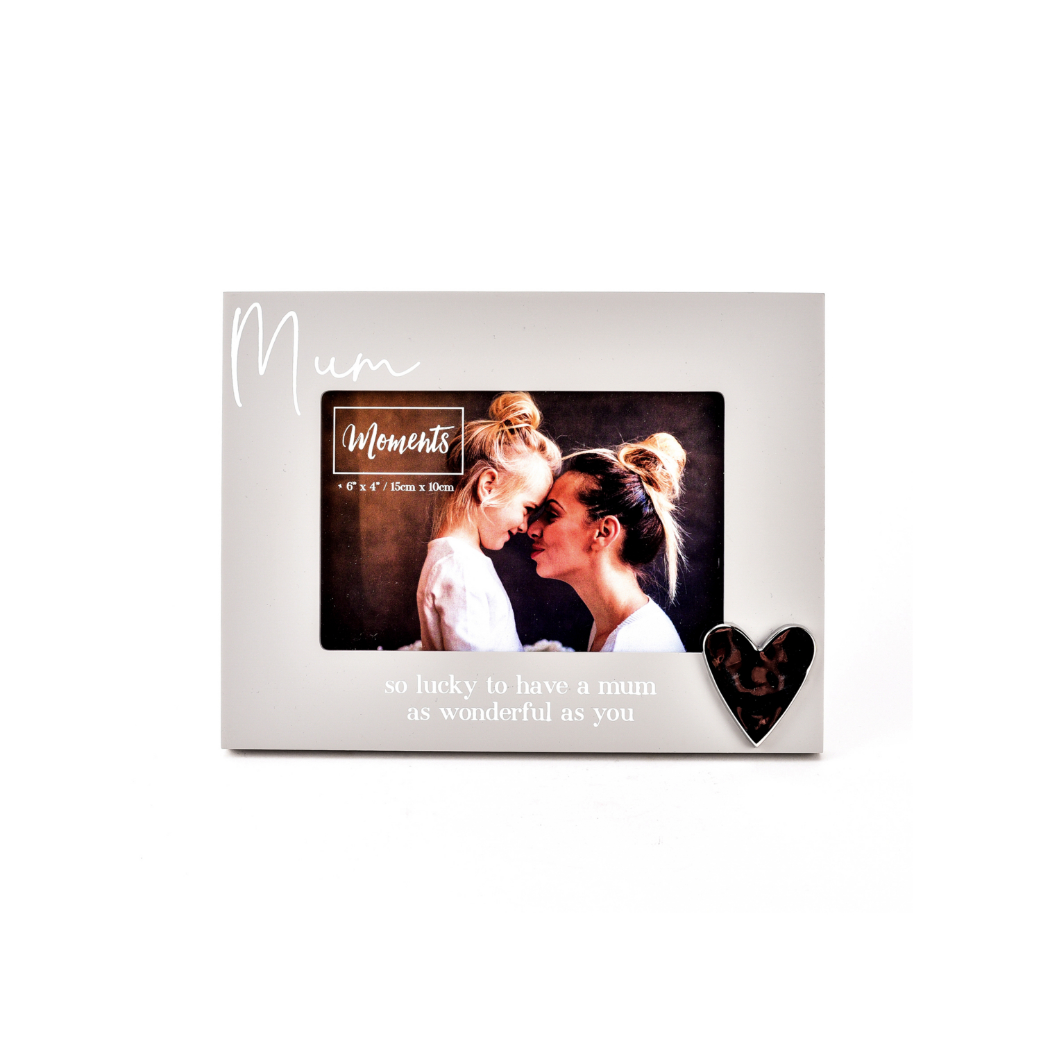 George Grey Moments Wooden Photo Frame With Heart 6 X 4 - Mum