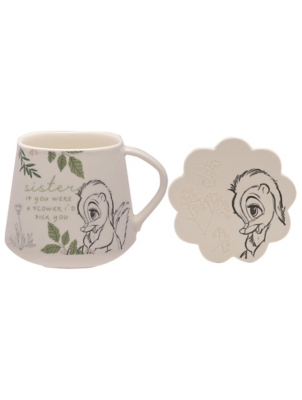 Disney Sister Flower Mug+Coaster Set Home at ASDA