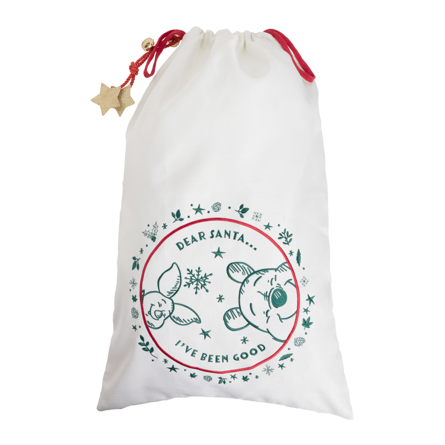 Disney White Winnie The Pooh With Piglet Sack