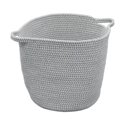 JVL Edison Round Cotton Rope Storage Basket Home at ASDA