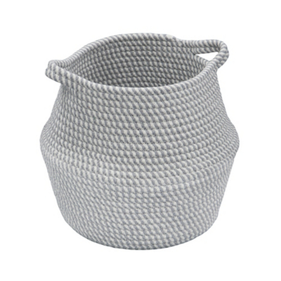 JVL Edison Round Belly Cotton Rope Storage Basket Home at ASDA