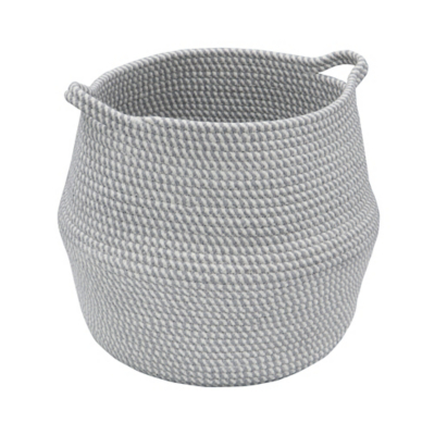 JVL Edison Round Belly Cotton Rope Storage Basket Home at ASDA
