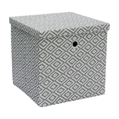 JVL Argyle Foldable Paper Storage Box with Lid Home at ASDA