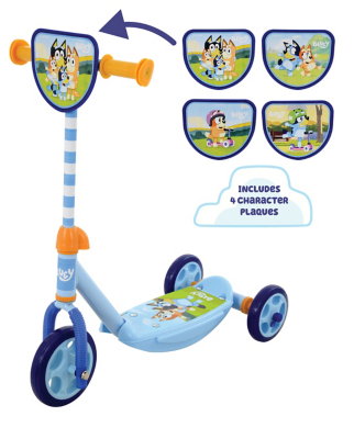 Bluey Switch It Multi Character Tri Scooter Toys & Character at ASDA