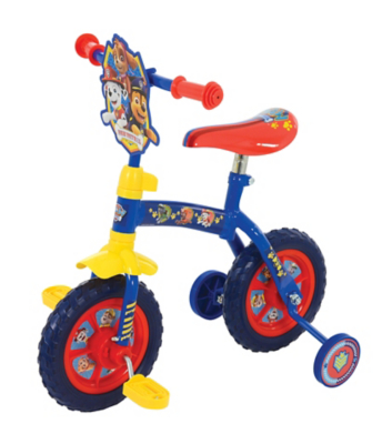 paw patrol bike with training wheels