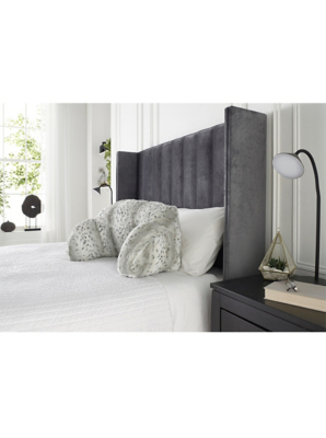 Downland Grey Snow Leopard Cuddle Cushion Home at ASDA