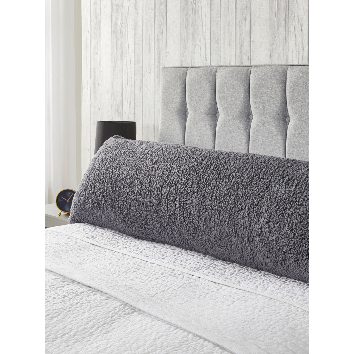 George Charcoal Grey Downland Charcoal Bolster Pillow