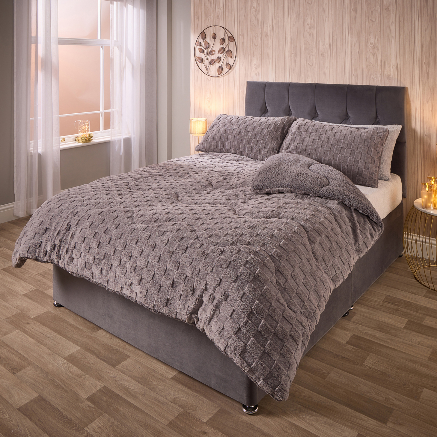 George Downland Waffle Teddy Reversible Coverless Duvet