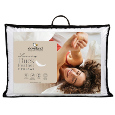 George Downland Duck Feather Pillows - Pack of 2 - White