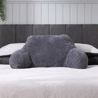Downland Charcoal Waffle Teddy Fleece Cuddle Cushion | Home