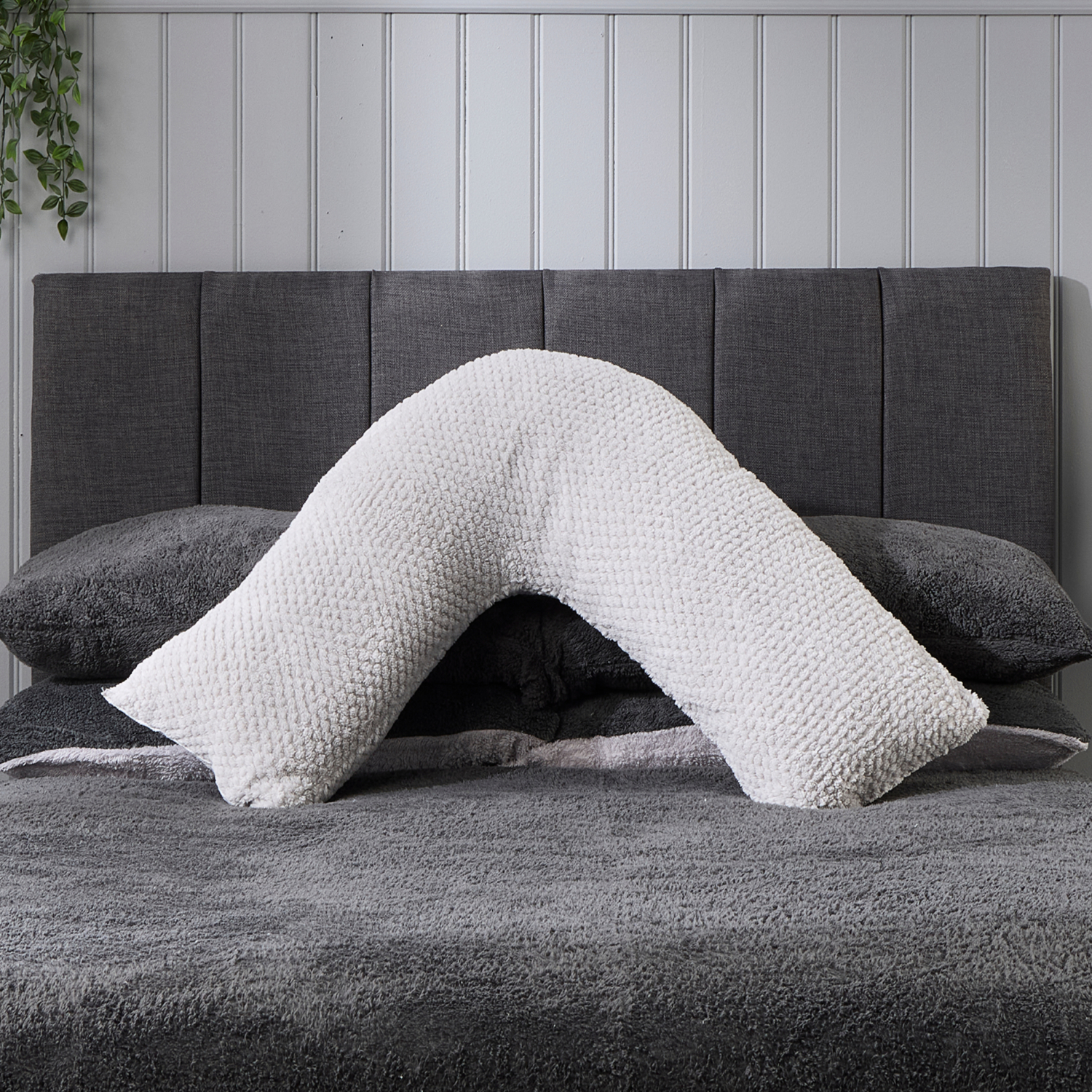 George Grey Downland Waffle Teddy V Shaped Support Pillow
