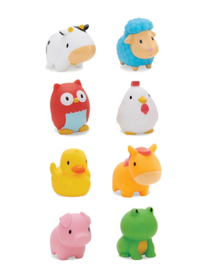 farm animal bath toys