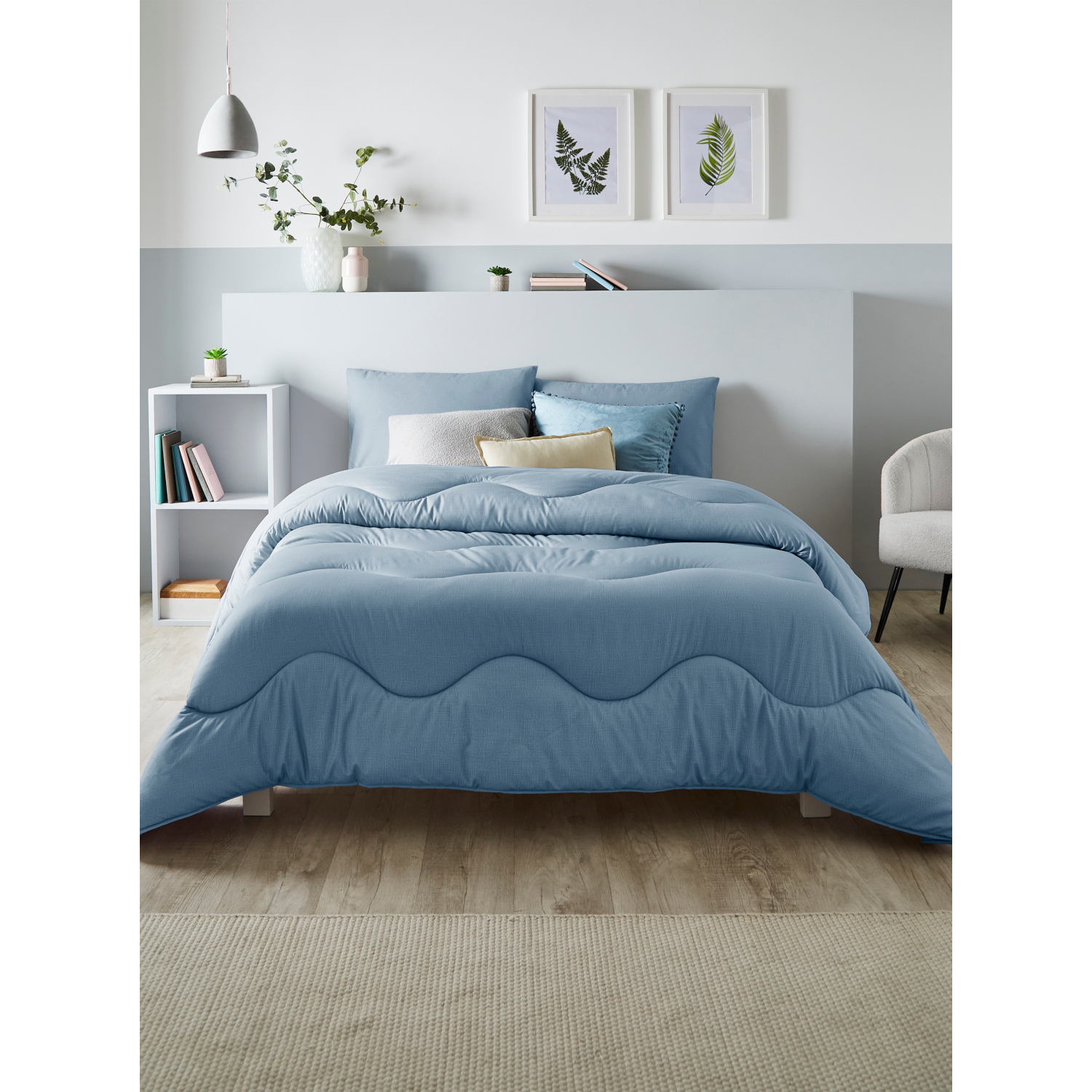 Night Lark Coverless Duvet Linen Collection – Coverless Duvet Double 10.5 Tog with Advanced Smartfil® Fibre, Machine Washable, Hypoallergenic – Twilight Blue, Double Bed Size - Image 3
