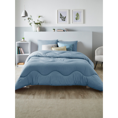 George Night Lark Blue 4.5 Tog Linen Print Coverless Duvet