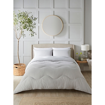 George Night Lark Grey Seersucker Coverless Duvet Set