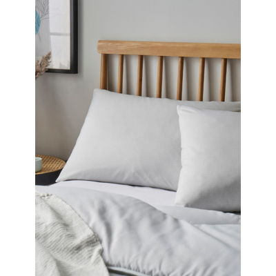 George Night Lark Grey Linen Print Pillowcase Pair - Grey
