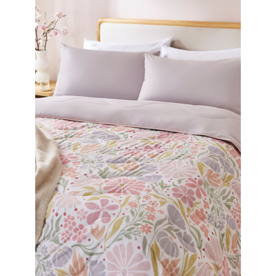 George Night Lark Wild Flower 6 Tog Coverless Duvet Set - Pink