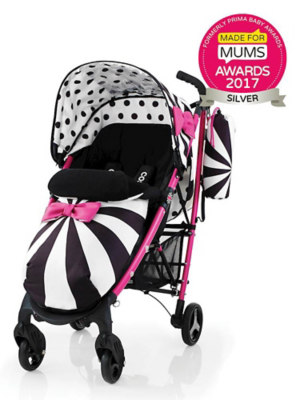 cosatto pink bow pushchair