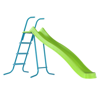 TP Toys 2.2m Ripple Wavy Slide & Step Set, Green