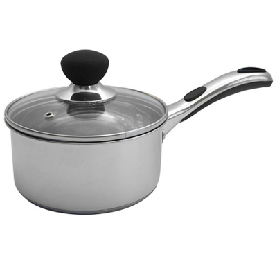 Sabichi Easy Grip Stainless Steel Saucepan - 16cm, Silver