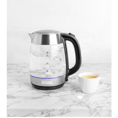 George Unisex Black Haden Guildford Glass Kettle Size 3.7