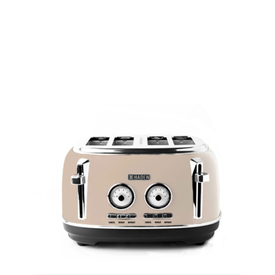 Haden Jersey 1630W 4 Slice Toaster - Putty, Grey