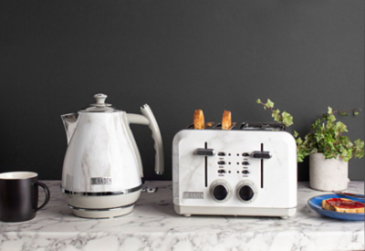 Slice Marble Effect Kettle Asda Tower Marble Slice Toaster