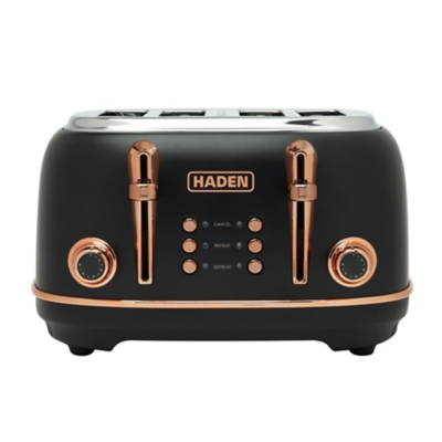 Haden Heritage 4 Slice Toaster - Easy To Use Dual Browning Control, Retro Design - Stainless Steel Housing - Self Centring Function - Easy To Clean