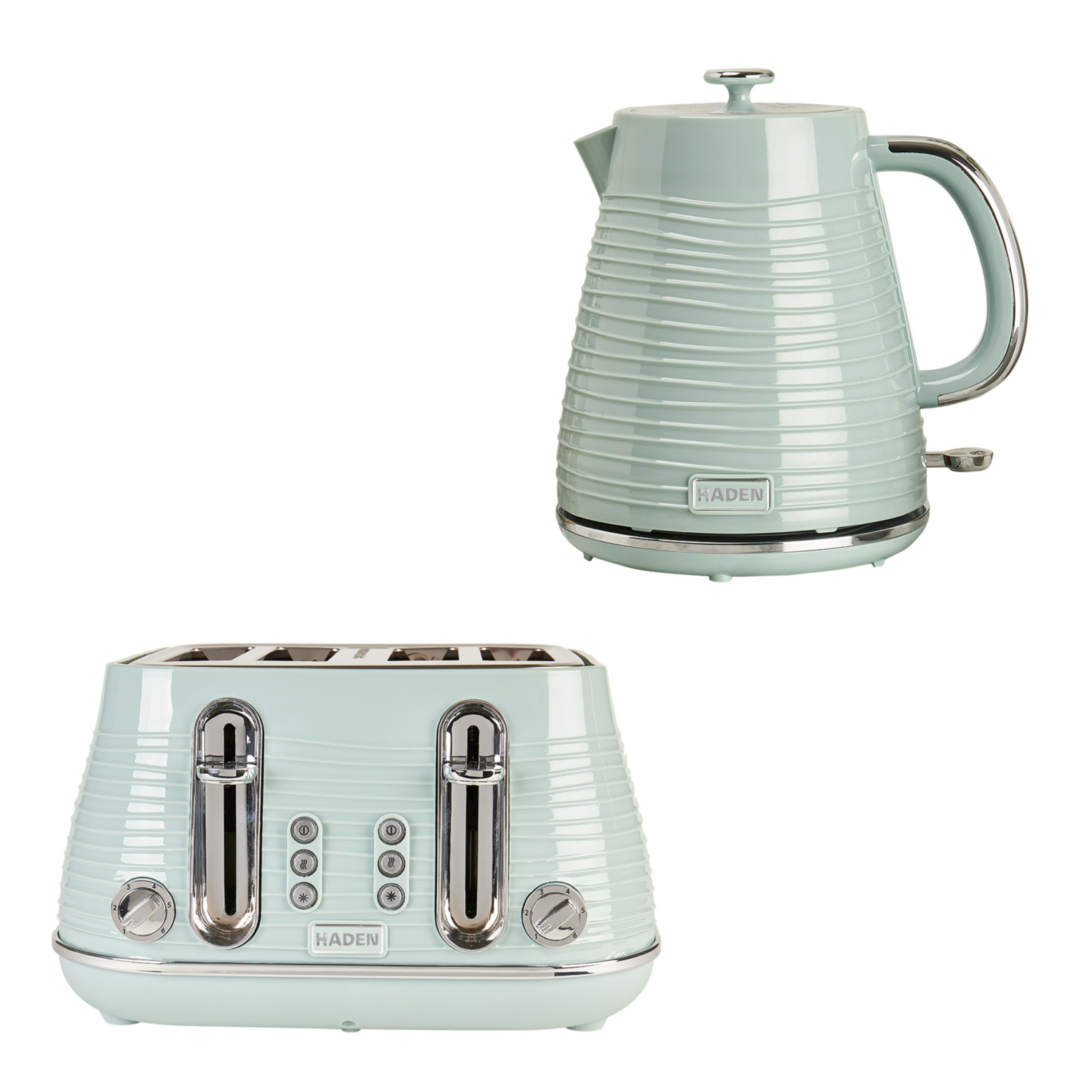 George Green Haden Devon Kettle & 4 Slice Toaster Eucaliptus 207234