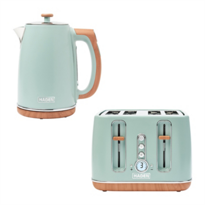 George Haden Dorchester Kettle & 4 Slice Toaster Sage 207678 - Green